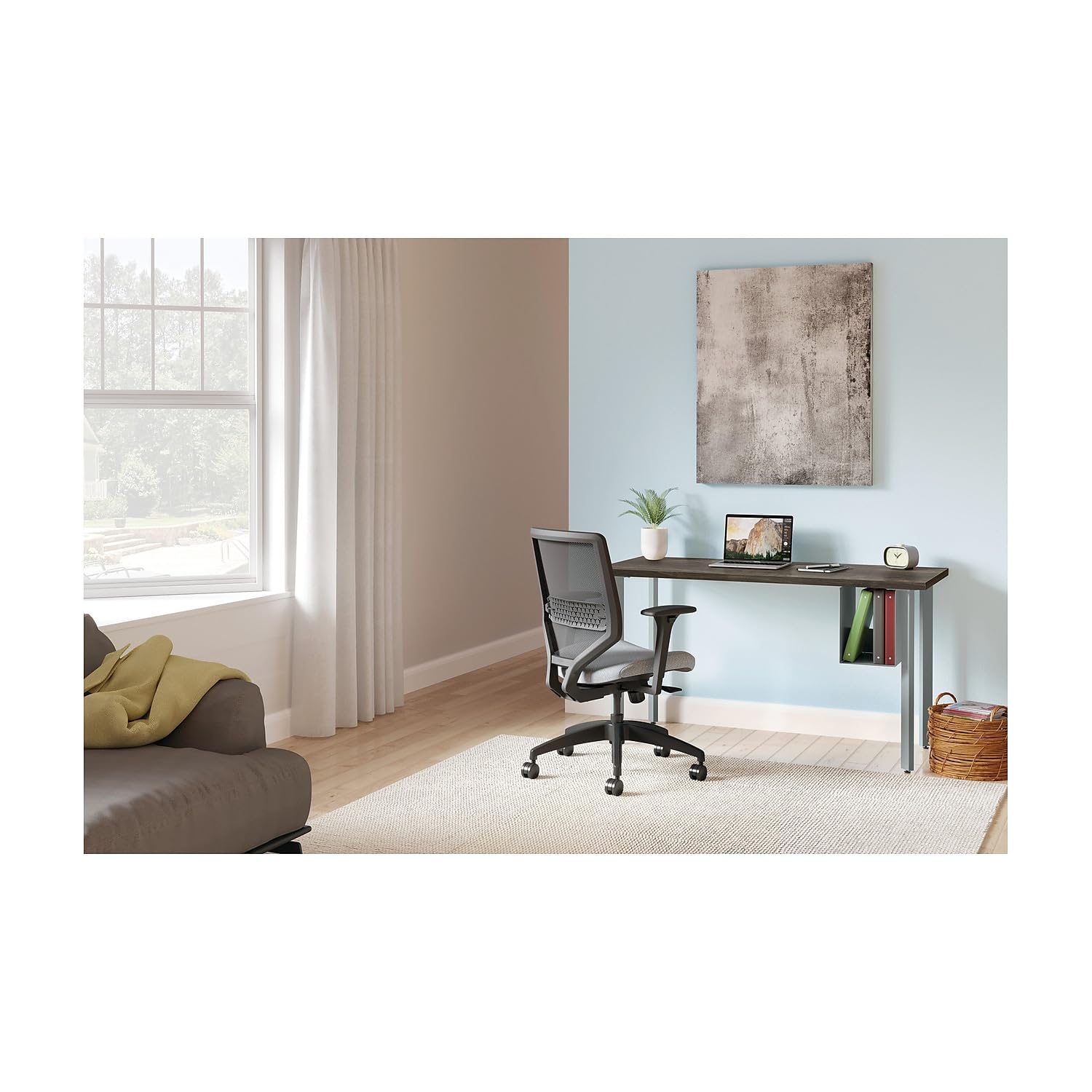 HON HLCR2448LF1 Coze Table Desk Rectangle Worksurface Top, 48 x 24, Walnut