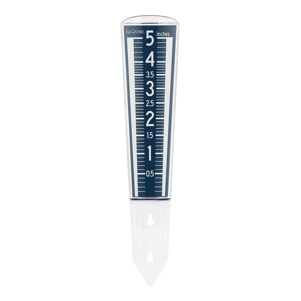 La Crosse 704-1531B-Int Large Magnifying Easy Read 5-Inch Capacity Acrylic Rain Gauge In Navy Blue