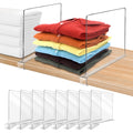 Omgelic Acrylic Shelf Dividers For Closet Organization 8Pcs Closet Shelf Divider Closet Dividers For Shelves Shelf Organizer For