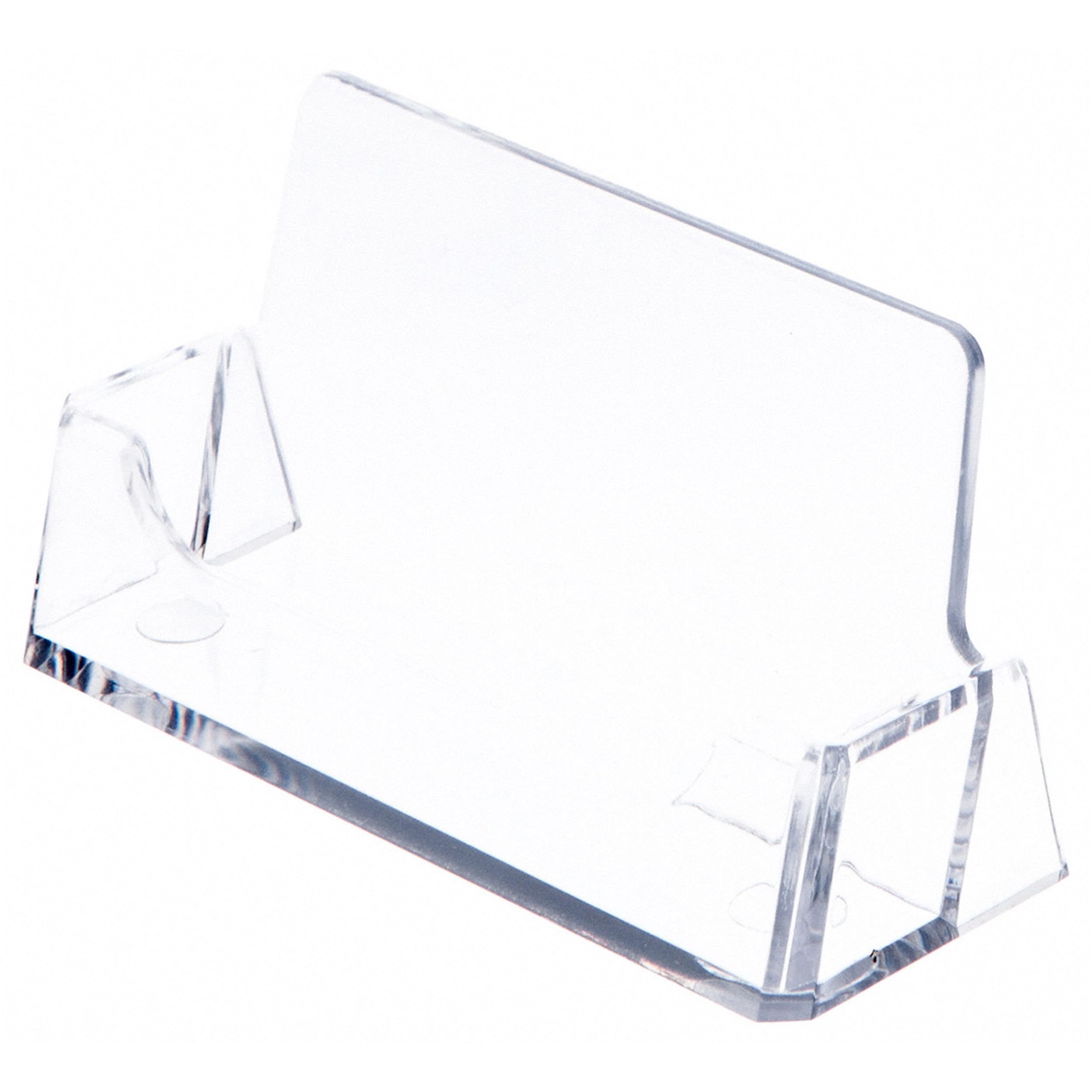 Plymor Clear Acrylic Standard Business Card Holder Display, 3.875' W X 1.375' D X 2' H