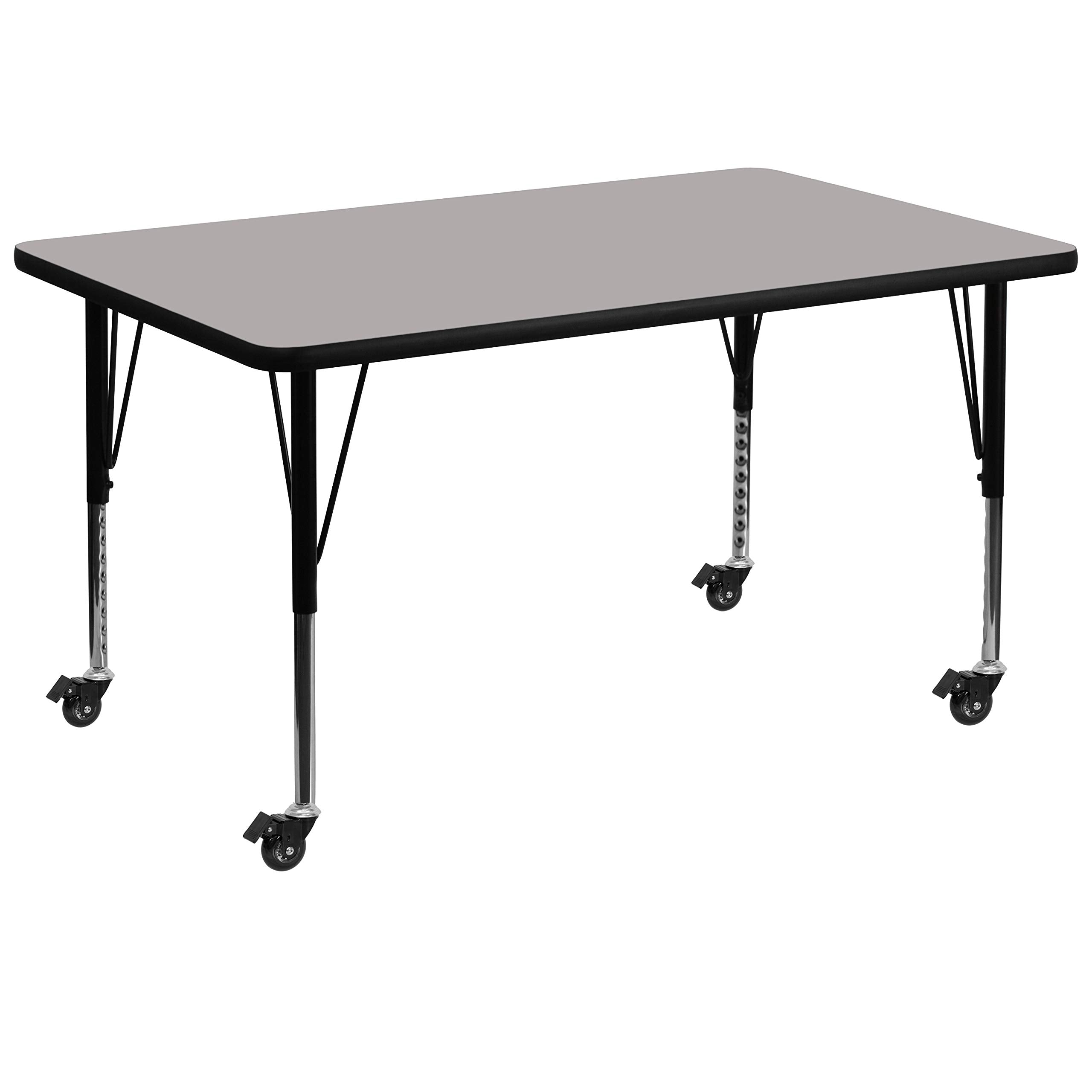 Flash Furniture 36X72 Rec Grey Activity Table Chair, 26' X 36' X 72'