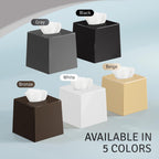Dwllza Hom Tissue Box Cover Square - Facial Cube Tissue Box Holder Case Dispenser For Bathroom Vanity Countertop, Bedroom Dresse