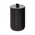 iDesign Cade Canister Bathroom Storage Jar with Lid for Bathroom, Vanity, Desk, Countertop, 3.14 x 3.14 x 5.09, Matte Black