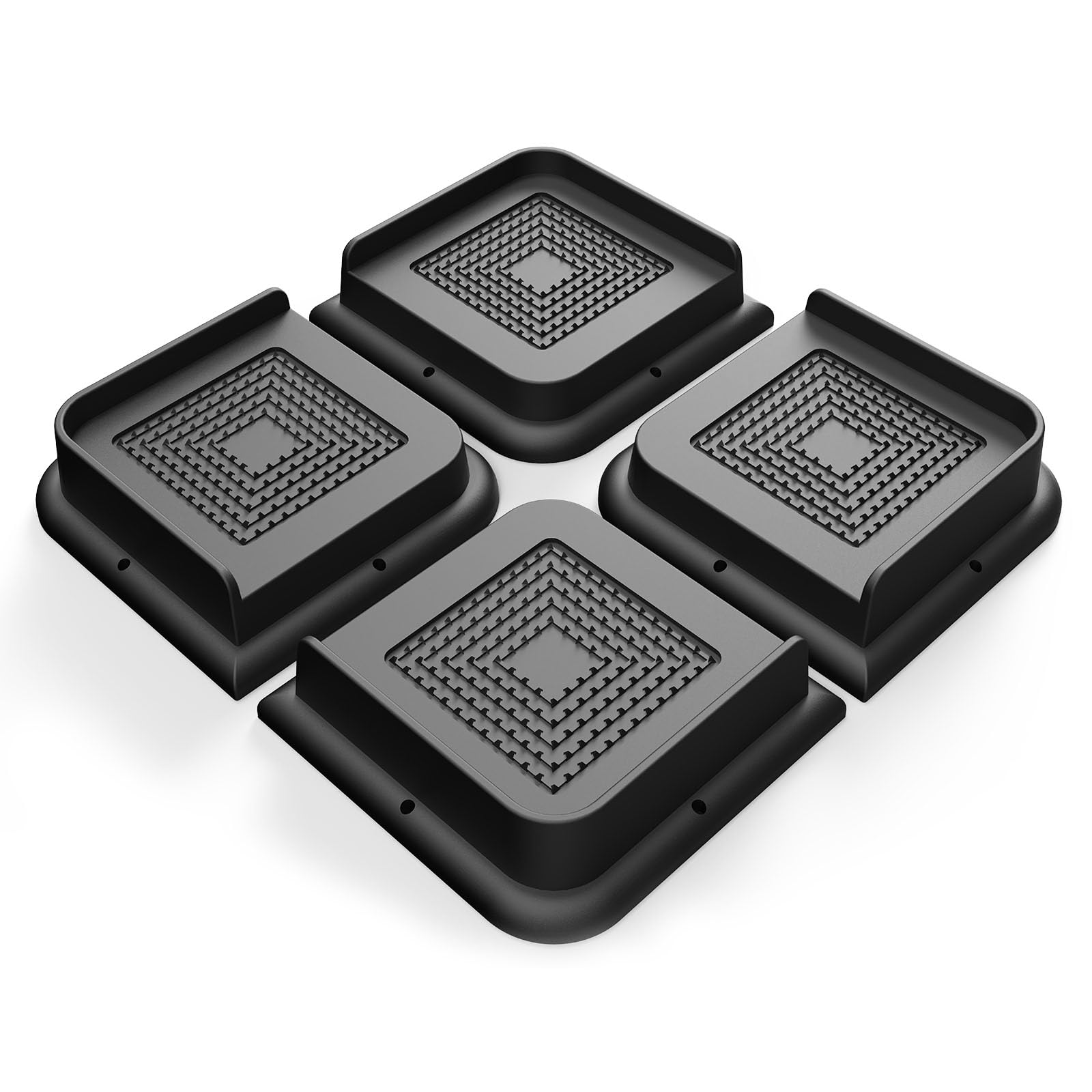 Mymulike Bed Risers Heavy Duty, Oversized Furniture Risers, Support Up To 6000 Lbs, Lift 1 Inch For Couch, Sofa, Table,Chair (Bl