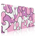 Pink Pastel Purple Mouse Pad Xxl Anime Cool Geometric Japanese Extended Desk Mat 90X40 Cm Non-Slip Rubber Base Stitched Edge Lar