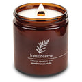 Hemlock Park Crackling Wood Wick Candle Handcrafted with Natural Coconut Wax (Large 16 oz, Frankincense)