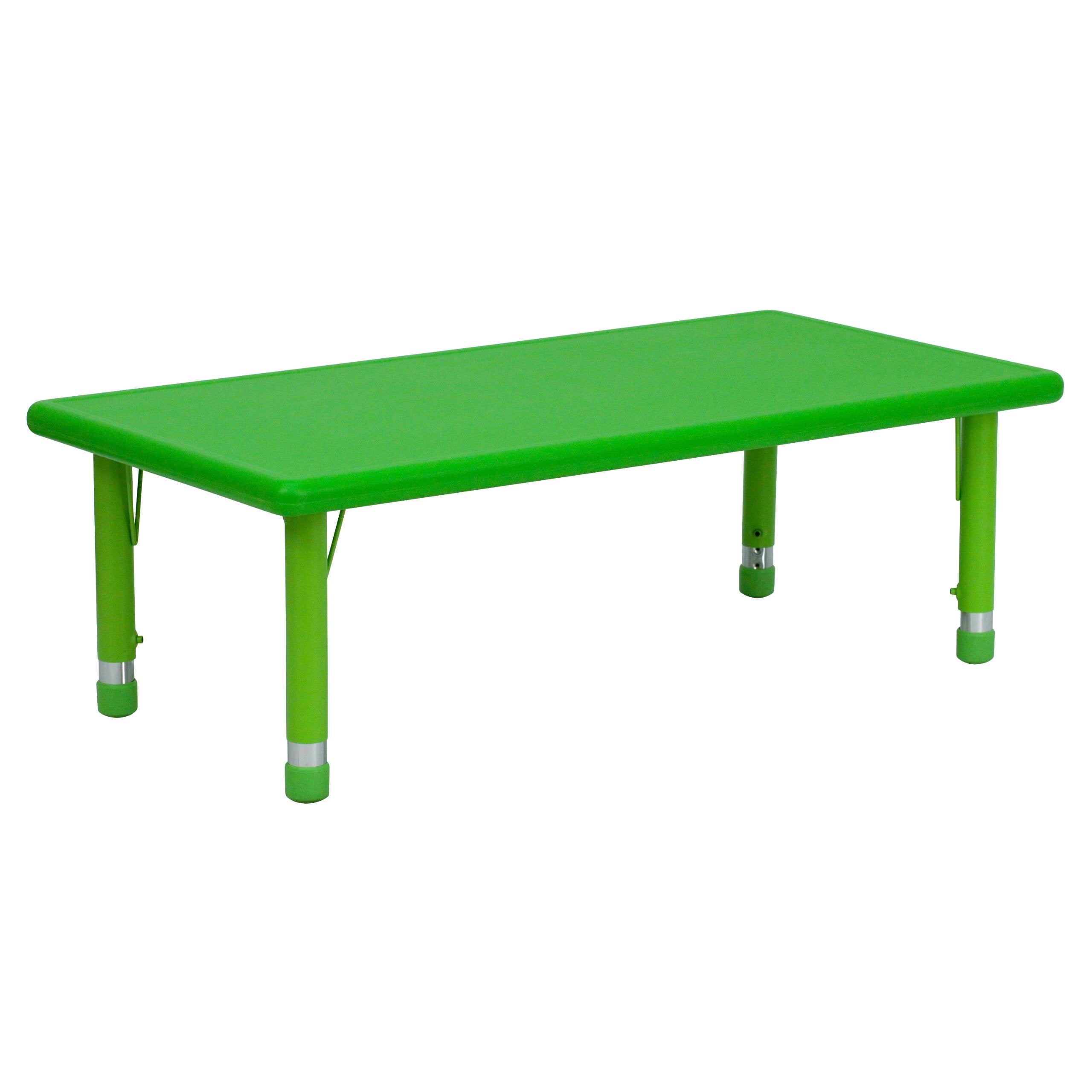 Flash Furniture Rectangular Plastic Height Adjustable Activity Table