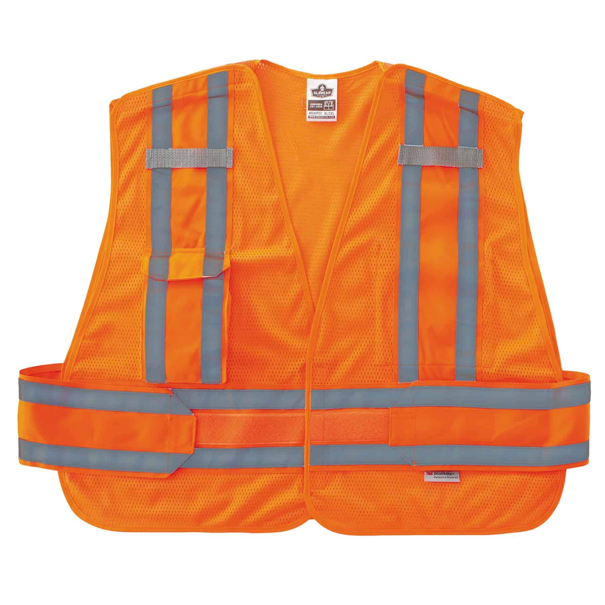 Ergodyne GloWear 8244PSV ANSI High Visibility Orange Expandable Public Safety Vest, Medium/Large