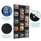 Fixwal Baseball Cap Organizer, 27 Pocket Over The Door Rack, Black Non-Woven, Model Fixwal403111110, with Hooks for Storage and Display