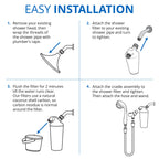 Aquasana Filtered Shower Head - Watersense Certified W/ Handheld Wand - Reduces Over 90% Of Chlorine From Hard Water - Carbon &