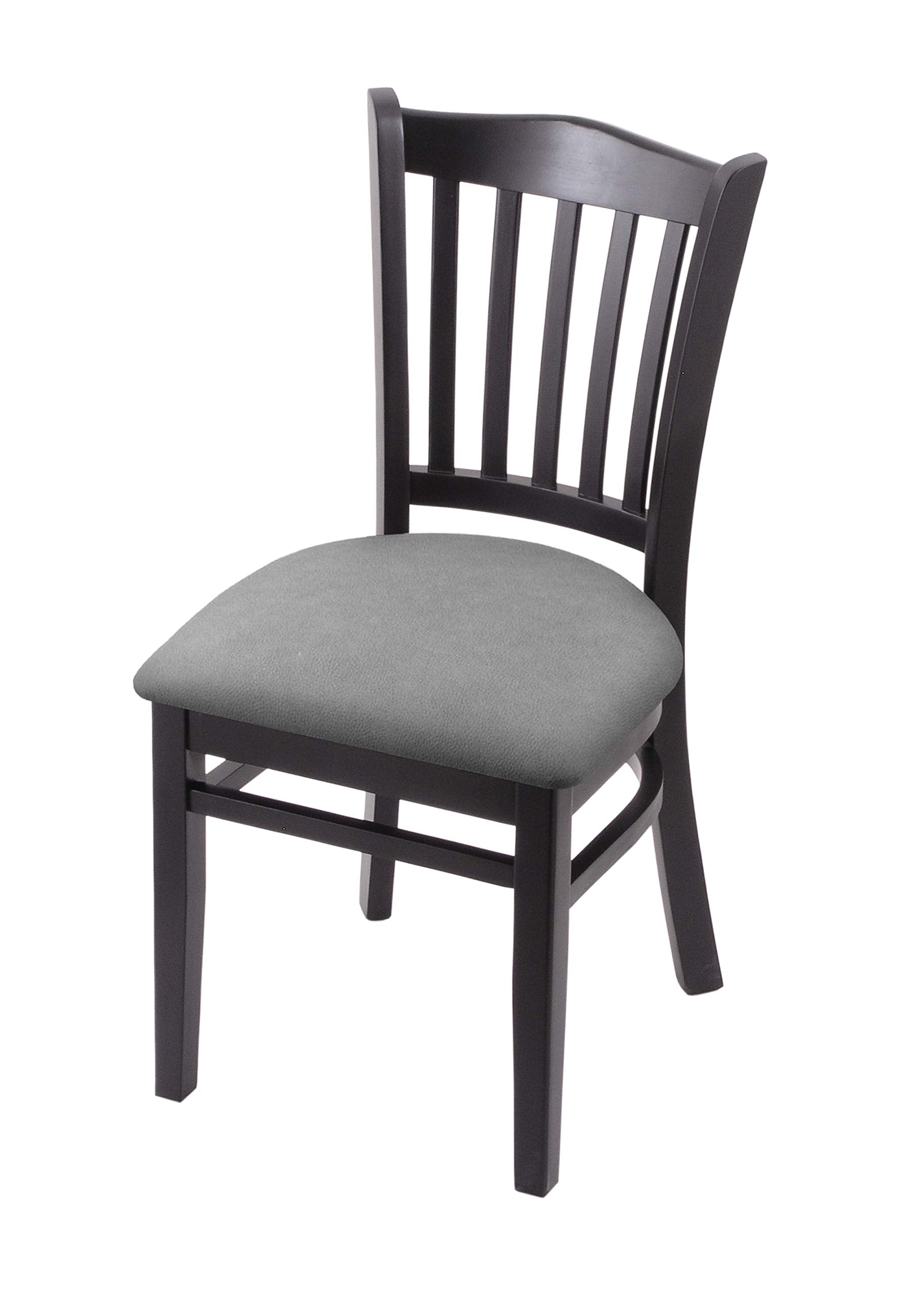 Holland Bar Stool Co. 3120 18 Chair with Black Finish and Canter Folkstone Grey Seat