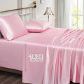 Vonty Satin Sheets Extra Deep Pocket Queen Sheet Sets - Cooling & Silky Satin Queen Size Sheets with 18-24 Inch Deep Pocket, Pin