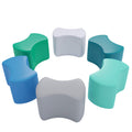 ECR4Kids SoftZone Toddler Modular Stool Set, Flexible Seating, Contemporary, 6-Piece