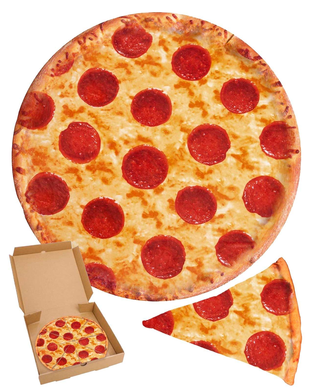 Rainbean Burrito Pizza Blankets Funny Gifts, Cute Food Wrap Blanket For Adults Kids, Soft And Fuzzy Throw Blankets For Christmas