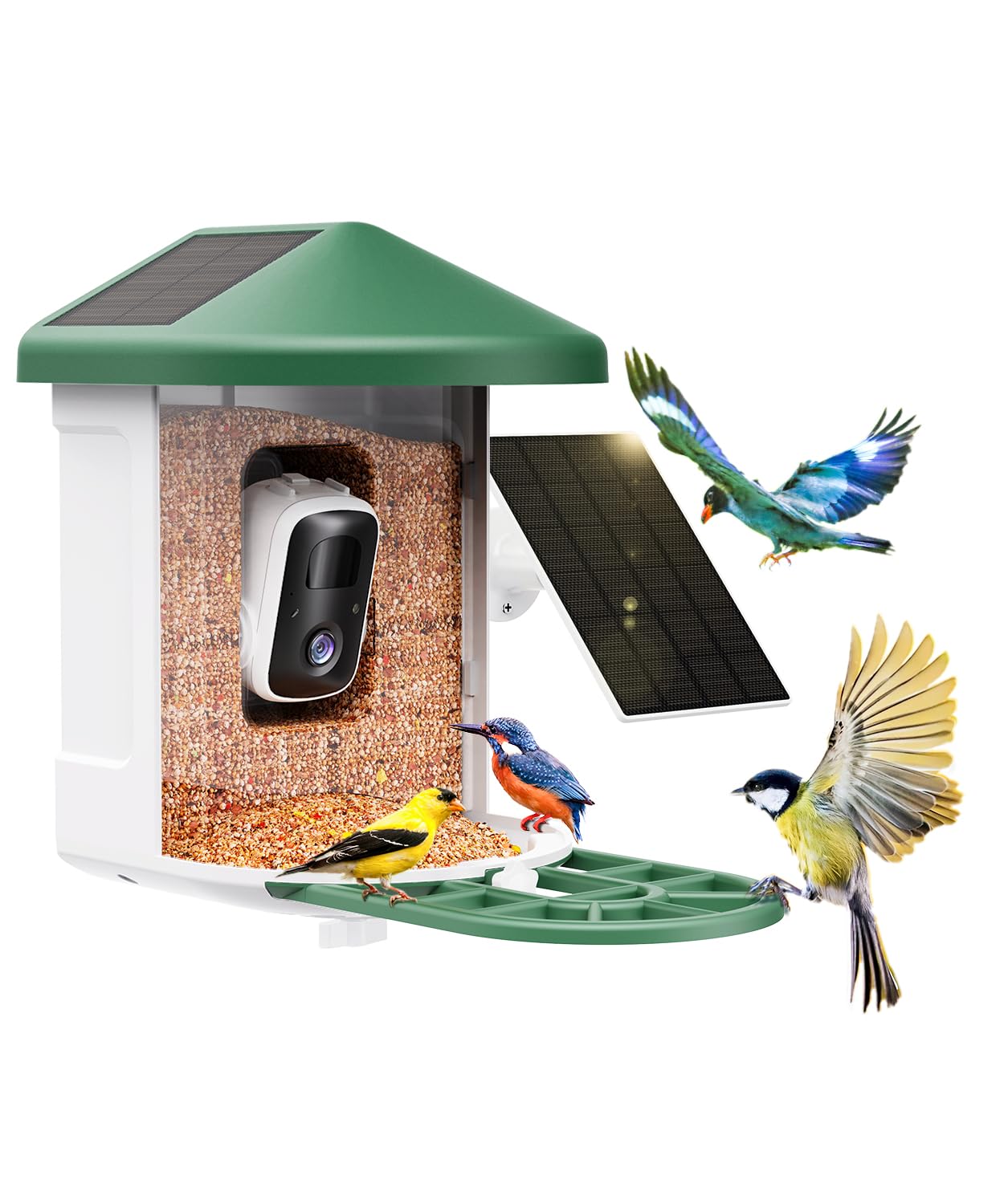 Harymor Bird Feeder With Camera With Ai Identify Bird Species Solar Panel, Smart Bird House With Cam, Live View, Instant Arrival