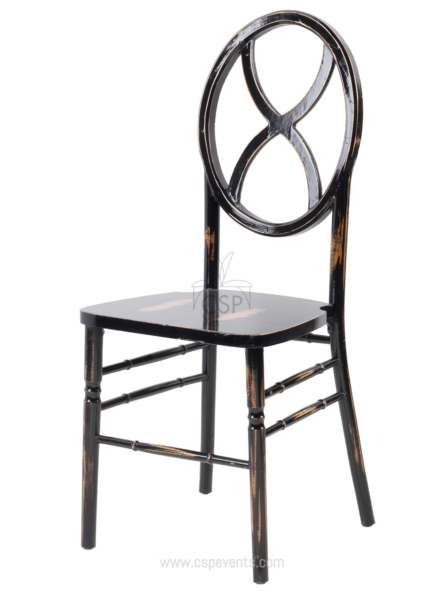 Commercial Seating Products Sandglass Lime Black Wood Chairs, 1-Pack