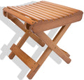 LOYPP Folding Bamboo Stool for Shower, Leg Shaving and Foot Rest, Natural Bamboo Folding Stool, Folding Bamboo Shower Seat, Full
