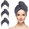 SINLAND Microfiber Hair Drying Cap Hair Towel Turban Twist for Long Hair Fast Drying Towels Head Turban Absorbent Soft Lightweig