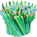 Tinlade 200 Pcs Cactus Pens Bulk Cactus Shaped Gel Pens Cute Gifts 0.5mm Black Ink Cacti Pen Creative Saguaro Gel Ink for Office