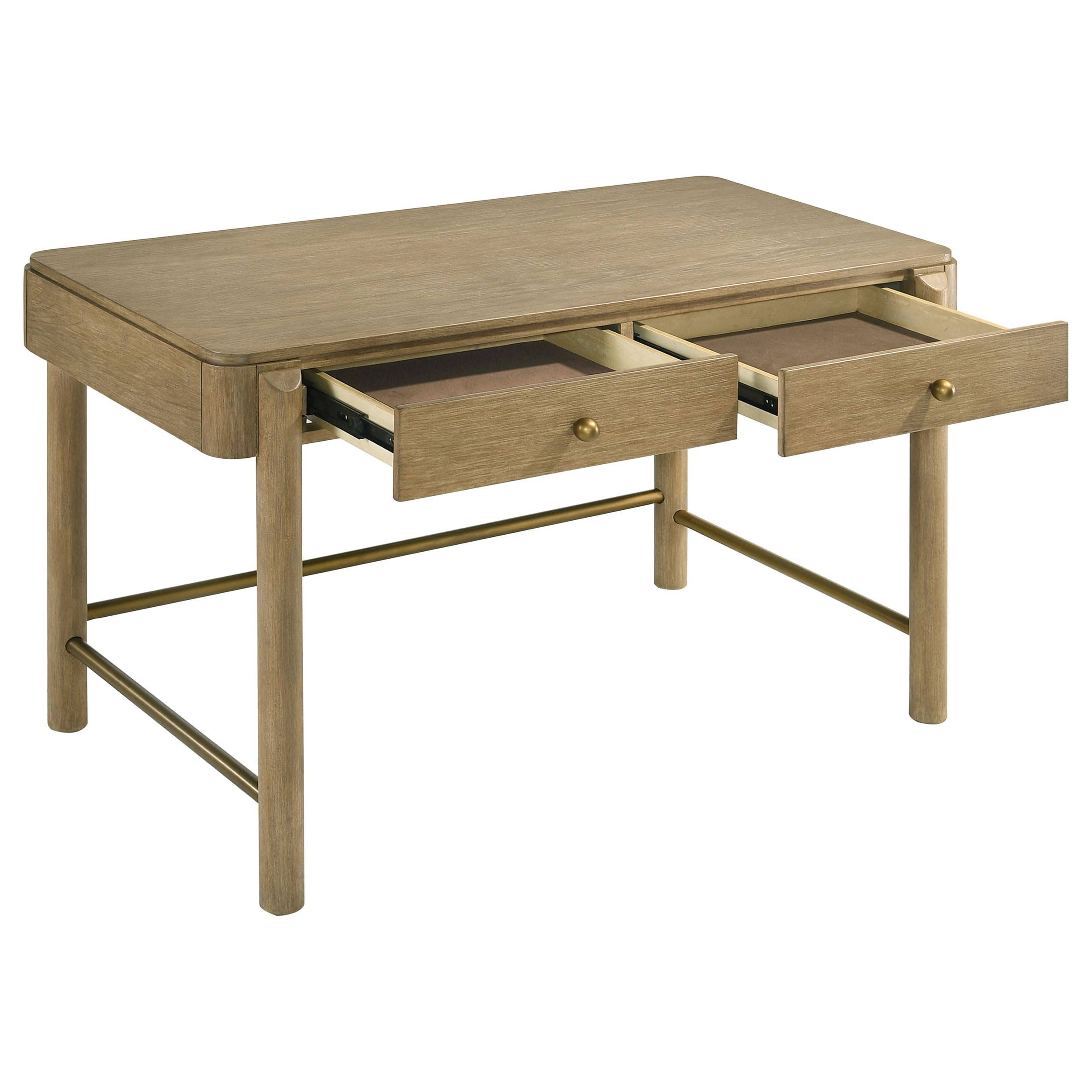 Coaster Home Furnishings Arini Coastal 2-Drawer Makeup Vanity Desk for Bedroom Makeup Table Sand Wash 224307