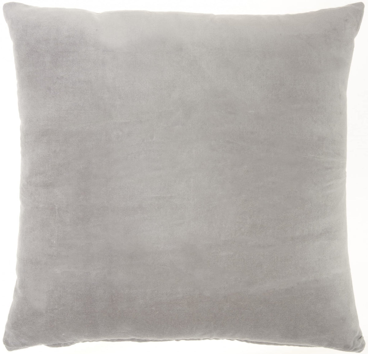 HomeRoots Grey Cotton Gray Soft Velvet Accent Throw Pillow