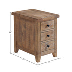 Intercon Highland Chairside, 16x24 End Table, Brown