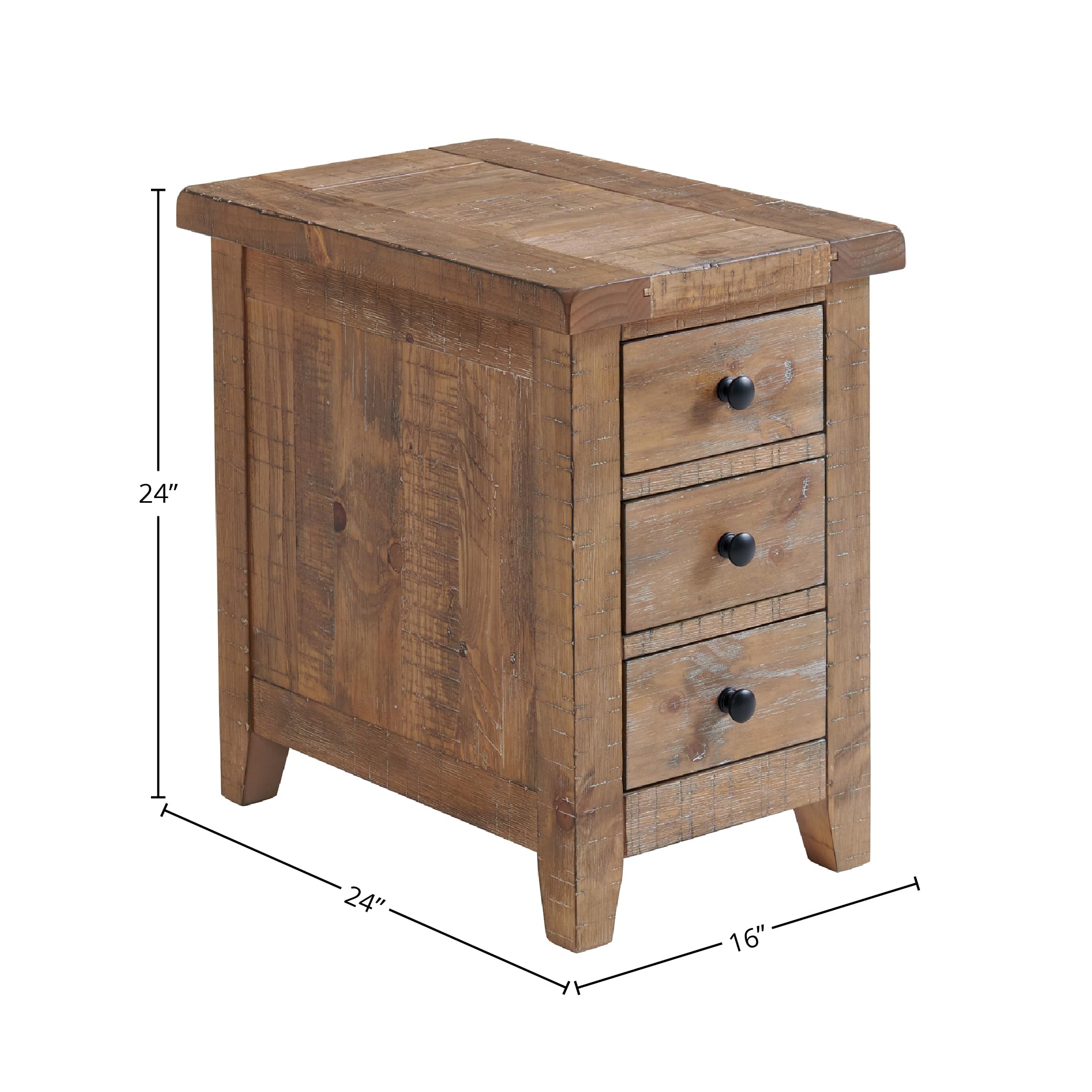 Intercon Highland Chairside, 16x24 End Table, Brown