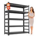 Metal Garage Shelving Unit, Heavy Duty 5-Tier Adjustable Storage Rack, Steel Shelving, 3000 lbs Capacity, Industrial Shelves for