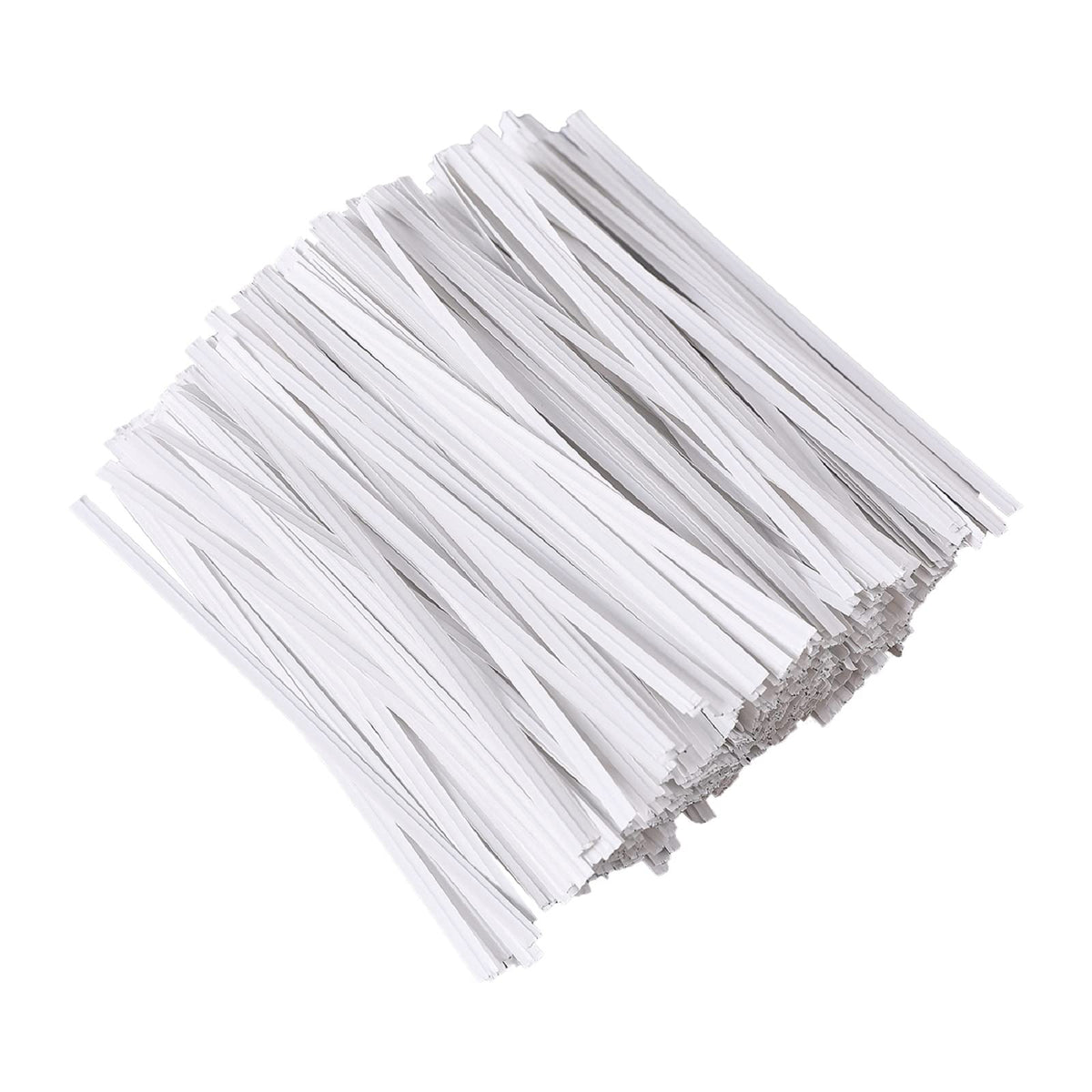 Tangyinrd 1000 Pcs 5' White Twist Ties, Plant Ties Cable Ties Reusable Bread Ties For Party Cello Candy Coffee Treat Bags Cake