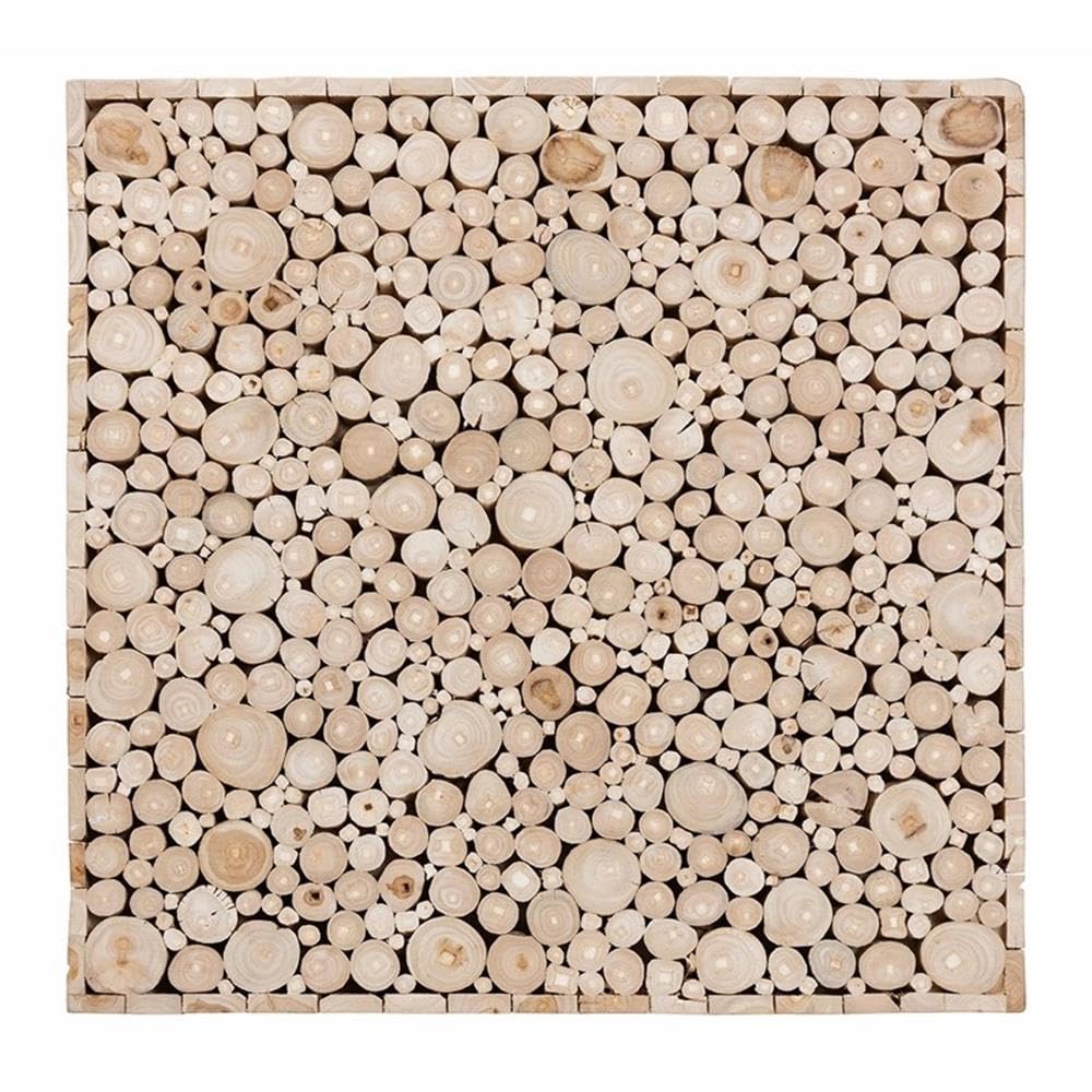 bali & pari Augusta Teak Wood Coffee Table with Unique Repurposed Wood Logs