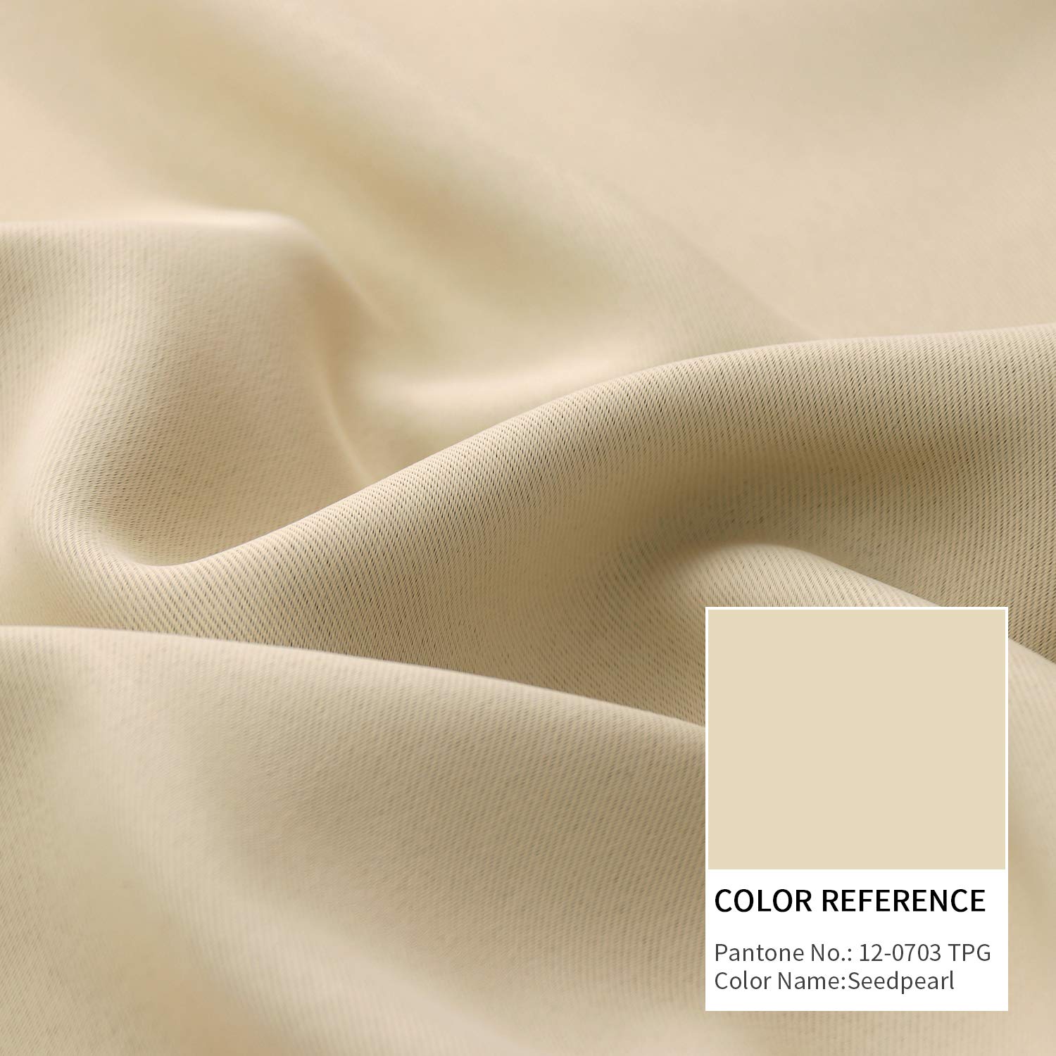 Bgment Rod Pocket And Back Tab Blackout Curtains For Bedroom - Thermal Insulated Room Darkening Curtains For Living Room, 2 Window Curtain Panels (52 X 90 Inch, Beige)