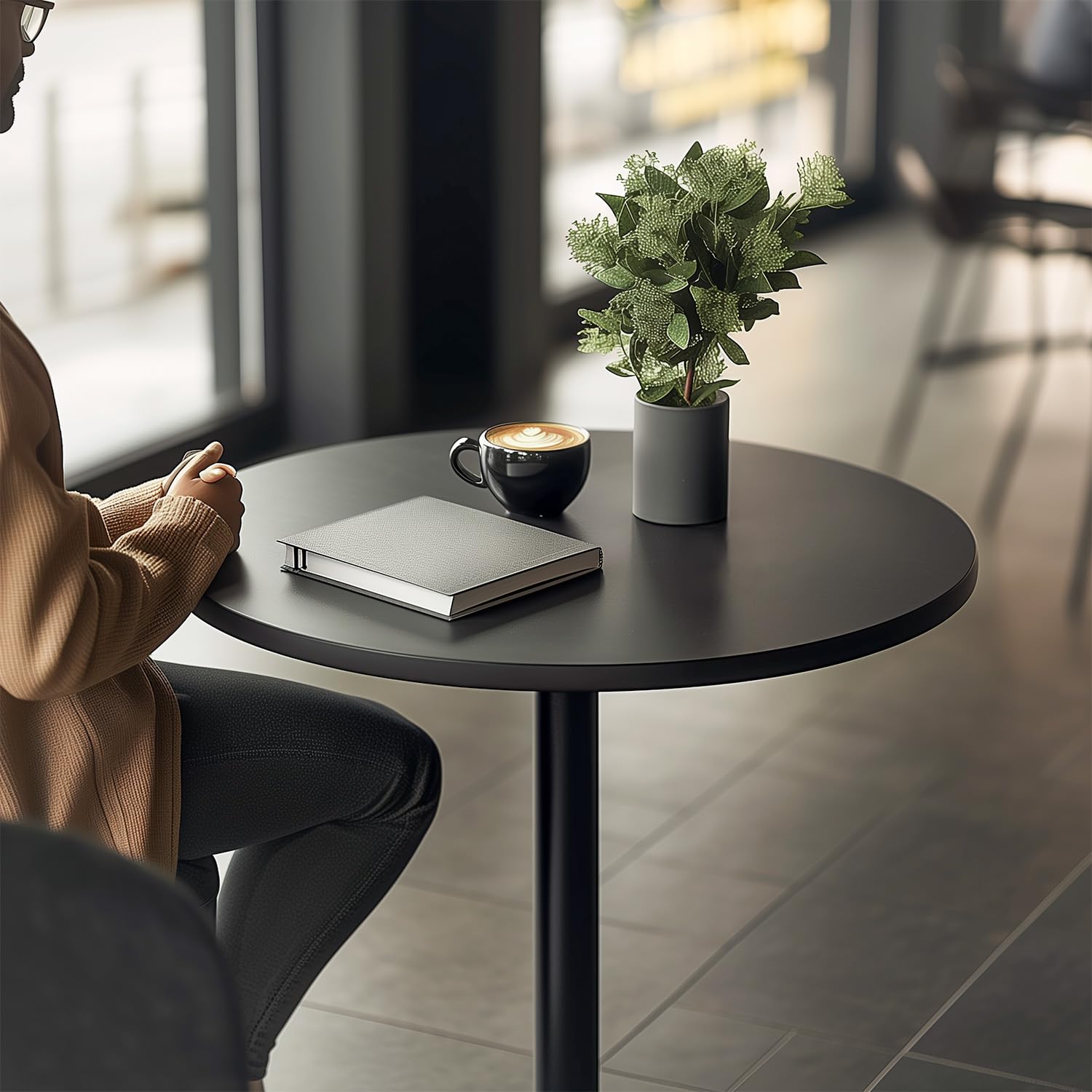 Fdw Pub Table 40 Inch Height Cocktail Table Round Bistro Bar Table For Home And Kitchen Dining