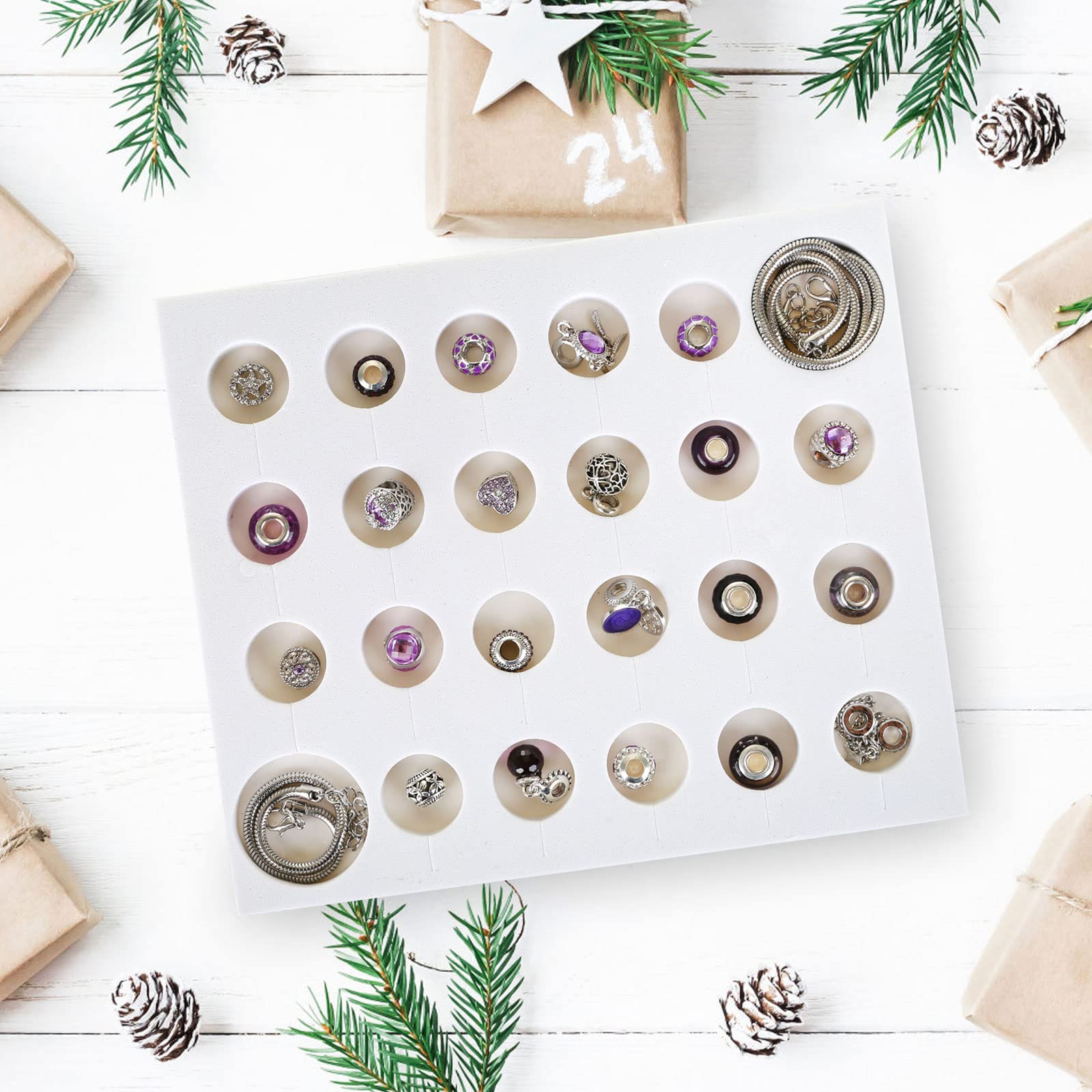 Naler Jewelry Advent Calendar 2024, Christmas Diy Bracelet Necklace Jewelry Making Kit For Christams Advent Calendar Gifts For W