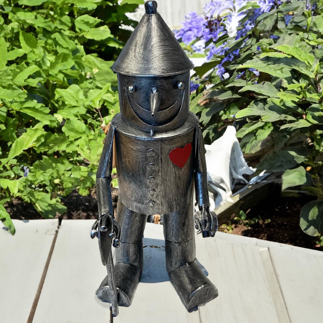 The Enchanted Garden Tin Man Garden Decor For Outside Yard Decorations Outdoor Statue Sculptures Metal Yard Art