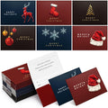 Zhanmai 48 Pcs Christmas Mini Gift Card Envelopes Embossed Business Mini Envelopes Gift Cardholder Without Card for Holiday Gree