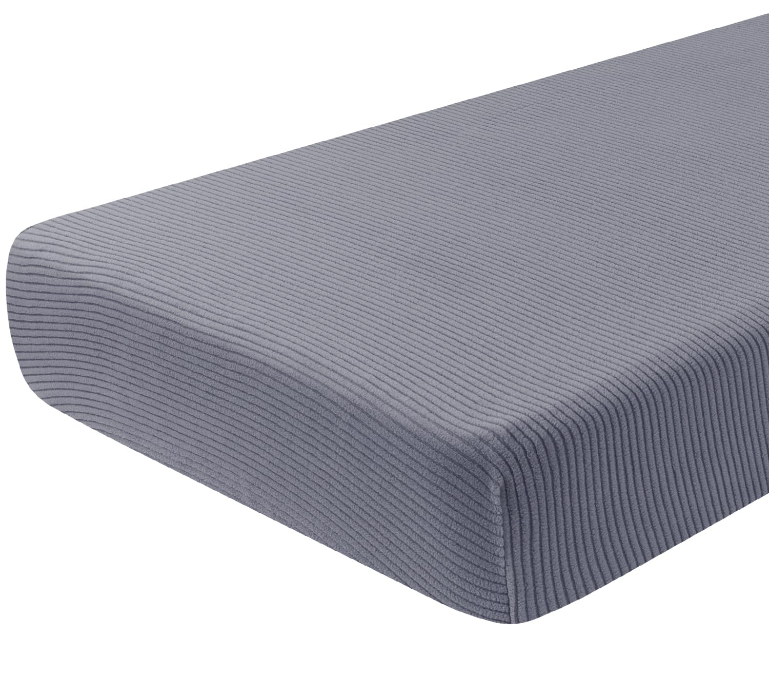 Searchi Stretch Jacquard Sofa Couch Cushion Covers Replacement Cushion Slipcovers Stretch Sofa Seat Cover Furniture Protector Sofa Slipcover Soft With Elastic Bottom(Large, Grey)