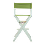 Casual Home Director'S Chair, 30"-Bar Height, Whiteframe/Lime Green Canvas