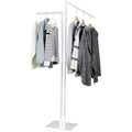 Ripeng 2 Way Clothing Rack with Straight and Slant Arms Heavy Duty Clothes Garment Rack for Retail Restaurants Storage Display, 