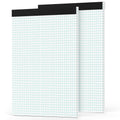 Zaviko Graph Paper Pad 8.5 X 11, 2 Pack, 4X4 Graph Ruled, Grid Paper Pad 8-1/2' X 11', Blueprint Quadrille Pad, Easy Tears Off