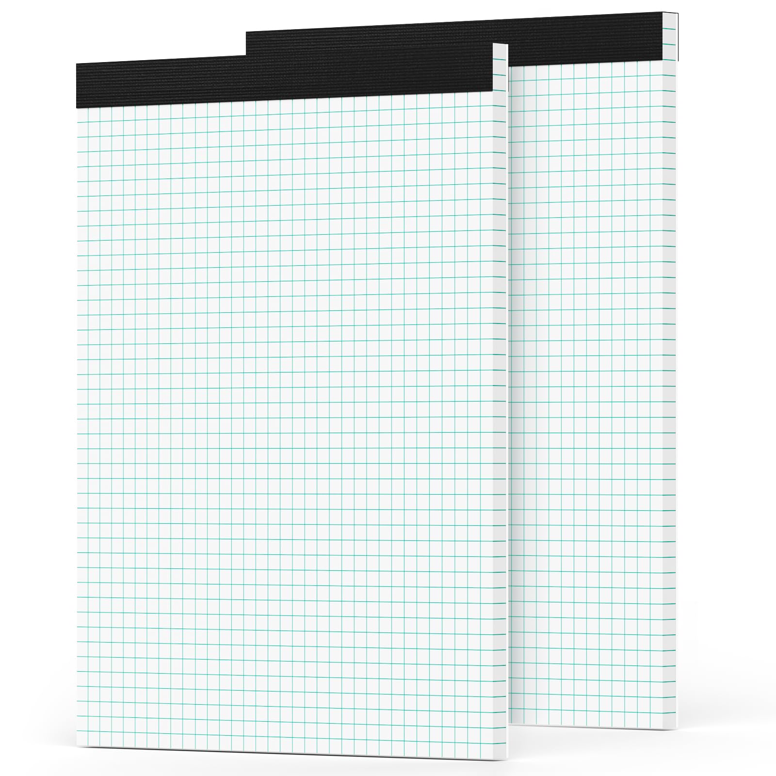 Zaviko Graph Paper Pad 8.5 X 11, 2 Pack, 4X4 Graph Ruled, Grid Paper Pad 8-1/2' X 11', Blueprint Quadrille Pad, Easy Tears Off