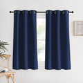 Nicetown Navy Blackout Curtains & Drapes, 1 Pair, W34 X L60, Window Treatment Energy Saving Thermal Insulated Room Darkening Sol
