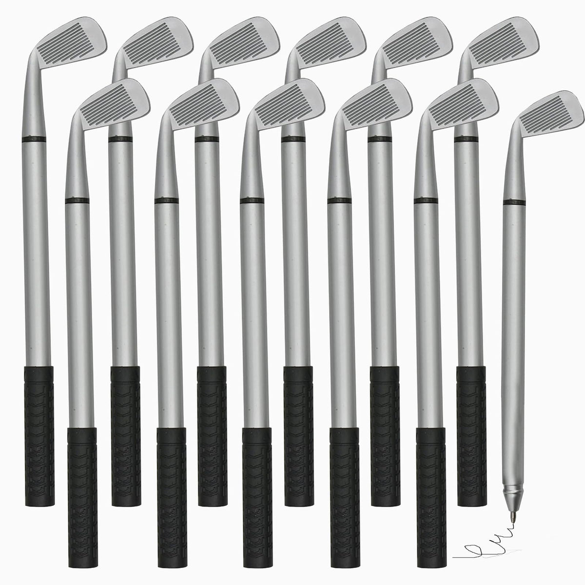 Maydahui 30 Pcs Golf Ballpoint Pen Mini Golf Clubs Pens Black Gel Ink For Golfers Boys Boss Office Desk Accessories