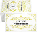 RXBC2011 100 Free Drink Tickets Coupons for a Free Drink Wedding Work Event Party Bar Fundraiser Gold