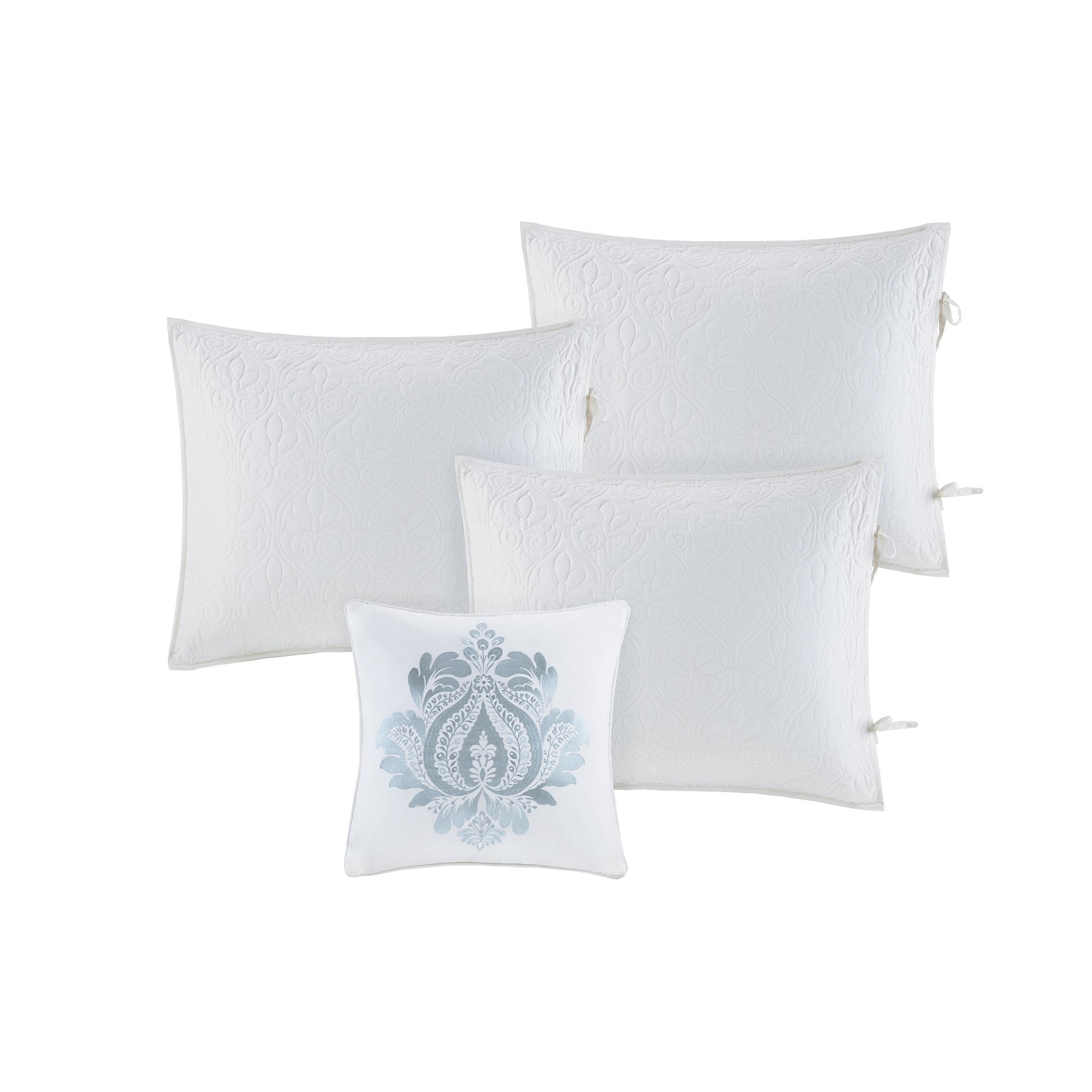 Madison Park Cotton Daybed Cover Set-Double Sided Quilting Classic Cottage Design All Season Bedding With Bedskirt, Matching Shams, Decorative Pillow, 75'X39', Quebec White 6 Piece