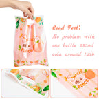 Haooryx 50Pcs Sweet As A Peach Party Favor Bags, Plastic Goodie Candy Bag Gift Wrapping Bags Birthday Gift Accessories Treat Bag