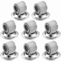 Yuntop 8 Pcs Manganese Steel Pen Holder Clips Self Adhesive Pencil Organizer With Adjustable Spring Loop For Erase Board Whitebo