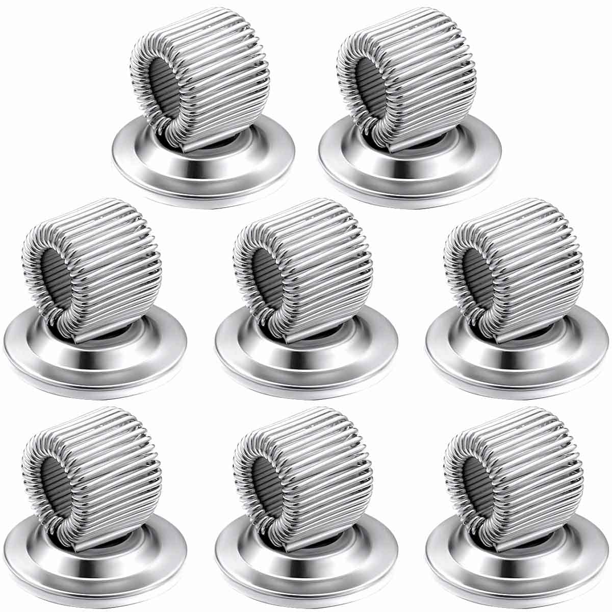 Yuntop 8 Pcs Manganese Steel Pen Holder Clips Self Adhesive Pencil Organizer With Adjustable Spring Loop For Erase Board Whitebo