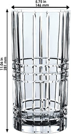 Nachtmann Square Collection, 11'' Glass Vase, Modern Geometric Design, Bavarian Crystal, Clear, Dishwasher Safe