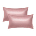 BRAWARM Rose Gold Leather Throw Pillows 12 X 20 Inches, Snake Leather Pillow Covers Pack of 2, Faux Leather Decorative Lumbar Pi
