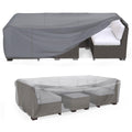 Mrrihand Heavy Duty Patio Furniture Covers, Outdoor Furniture Covers Waterproof Sectional Sofa Set , Patio Table And Chair Set Cover 78'L×62'W×30'H,Grey